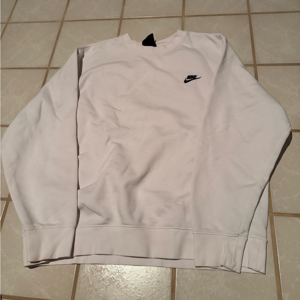 Nike White Crewneck Sweatshirt